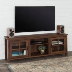 Tasi Glass Door Console TV Stand For TVs Up To 80" - Saracina Home -Saracina Home Shop GUEST 5df2eb10 a430 4013 a951 9057a4d84029