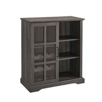 Tavern Modern Transitional Sliding Window Pane Door Bar Cabinet - Saracina Home 10 Tavern Modern Transitional Sliding Window Pane Door Bar Cabinet - Saracina Home - Image 8