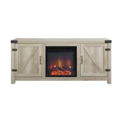 Clarabelle Double Door Farmhouse Electric Fireplace TV Stand For TVs Up To 65" - Saracina Home -Saracina Home Shop GUEST 5ef641f8 4e27 4d8e ad18 dd6891280903