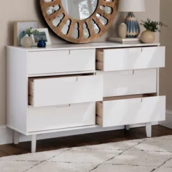 Mid-Century Modern Groove Wood 6 Drawer Dresser - Saracina Home -Saracina Home Shop GUEST 5f343547 8bdb 4ab5 8100 4810a89a5608