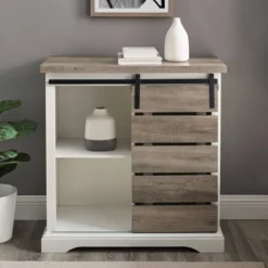 Tertia Modern Transitional Accent Cabinet With Sliding Plank Door - Saracina Home -Saracina Home Shop GUEST 60839e3e 938c 4f37 a473 54180beeabf7