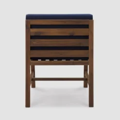 Modular Acacia Wood Armless Patio Chair With Cushion - Dark Brown/Navy - Saracina Home 15 Modular Acacia Wood Armless Patio Chair With Cushion - Dark Brown/Navy - Saracina Home -Saracina Home Shop GUEST 628e01e0 ba32 4620 a414 4d54959effca