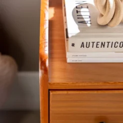 Katie Transitional Tray Top 1 Drawer Solid Wood Nightstand Caramel - Saracina Home -Saracina Home Shop GUEST 630725a5 6696 4be4 98b8 a15a3af9dc73