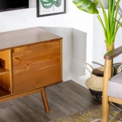 Solid Wood Mid-Century Modern TV Stand For TVs Up To 65" - Saracina Home 19 Solid Wood Mid-Century Modern TV Stand For TVs Up To 65" - Saracina Home -Saracina Home Shop GUEST 64291693 f8bf 4214 8739 2fe9a7cbadf0