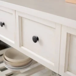 48" Farmhouse Solid Wood 2 Drawer Buffet White - Saracina Home -Saracina Home Shop GUEST 647ab7e8 3c9a 4e65 bc71 7f38e193a85e