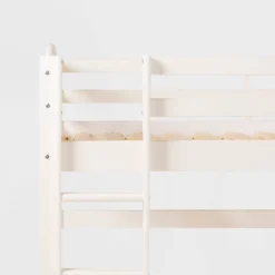 Twin Solid Pine Wood Low Loft Bed White - Saracina Home -Saracina Home Shop GUEST 65ec7841 8c03 462e ad9e 307758571403