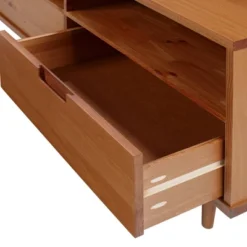 Cara 3 Drawer Mid-Century Modern 3 Drawer TV Stand For TVs Up To 80" - Saracina Home -Saracina Home Shop GUEST 662f7e9b be57 410f af45 916eec0005e7