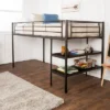 Twin Analise Metal Low Loft Bed With Desk And Storage Black - Saracina Home -Saracina Home Shop GUEST 6696f8f7 90fc 4b6c 9166 bc9c81fa29ce