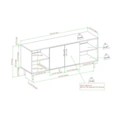 Angelo Modern 2 Door Bookmatch TV Stand For TVs Up To 65" Ash Brown/White - Saracina Home -Saracina Home Shop GUEST 66bfc7d1 f755 4abe a5f6 ed74dc76f088