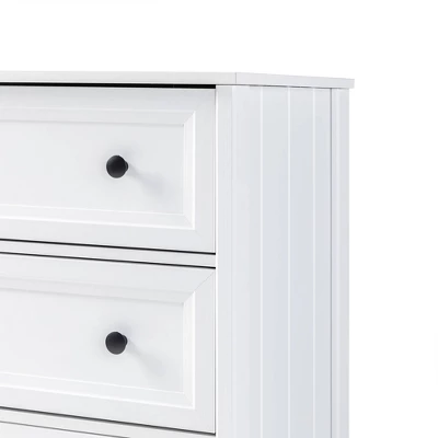 Classic 6 Drawer Groove Dresser White - Saracina Home 11 Classic 6 Drawer Groove Dresser White - Saracina Home - Image 9