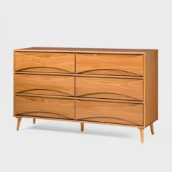 Mid-Century Modern Contoured 6 Drawer Dresser - Saracina Home -Saracina Home Shop GUEST 6812f9ff 3293 4562 9a04 8866ad65d497