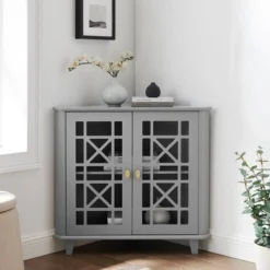 2 Door Corner Accent Cabinet With Fretwork Doors - Saracina Home -Saracina Home Shop GUEST 6aa69f84 0413 43ec 85f0 32657f3b8c98