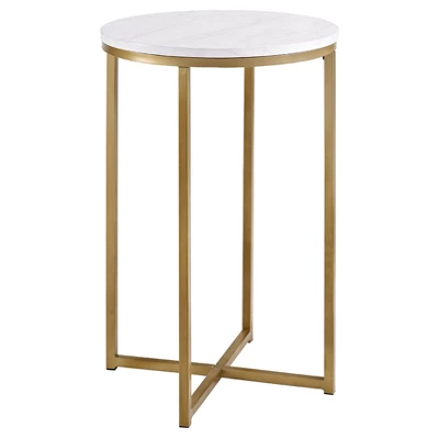 Vivian Glam X Leg Round Side Table - Saracina Home 9 Vivian Glam X Leg Round Side Table - Saracina Home - Image 7
