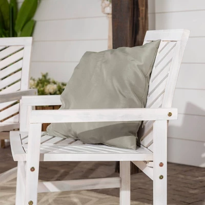 2pk Slatted Chevron Acacia Wood Patio Chairs - Saracina Home 9 2pk Slatted Chevron Acacia Wood Patio Chairs - Saracina Home - Image 7