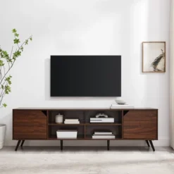 Mid-Century Modern Wide Storage TV Stand For TVs Up To 80" - Saracina Home -Saracina Home Shop GUEST 6f499918 edba 4a35 8b0f 8398f4abe3f3