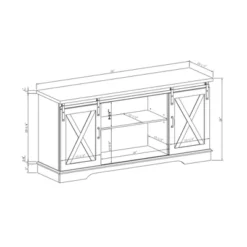 Modern Transitional Sliding Barndoor TV Stand For TVs Up To 65"- Saracina Home -Saracina Home Shop GUEST 718dd989 f52a 47b4 994a 51f6706185e4