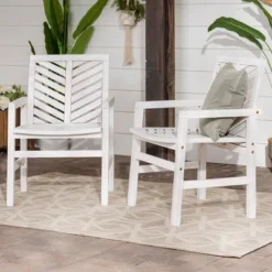 2pk Slatted Chevron Acacia Wood Patio Chairs - Saracina Home 32 2pk Slatted Chevron Acacia Wood Patio Chairs - Saracina Home -Saracina Home Shop GUEST 72a4d14c a6a5 412b ade3 033639345d7d