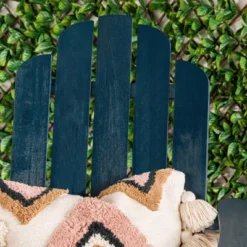 Genovia Transitional Acacia Wood Outdoor Adirondack Chair With Wine Holder - Saracina Home -Saracina Home Shop GUEST 72c72c9e 2d17 410e 9a2c 84b6f257b315