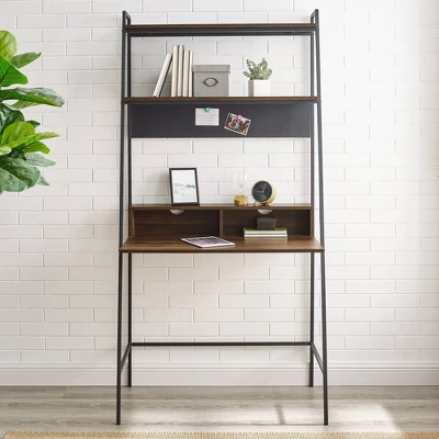 36" Writing Desk With Open Storage Ladder Bookshelf - Saracina Home 5 36" Writing Desk With Open Storage Ladder Bookshelf - Saracina Home - Image 3