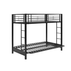 Twin Over Futon Analise Metal Bunk Bed Black - Saracina Home 11 Twin Over Futon Analise Metal Bunk Bed Black - Saracina Home -Saracina Home Shop GUEST 74e2d72d ba1e 41f2 80bc 6da6082dff35