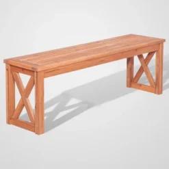 3pc Acacia Wood X Design Outdoor Patio Dining Set - Brown - Saracina Home -Saracina Home Shop GUEST 75ce0a94 fe4a 4f50 a8c4 ec7c4c7f049b