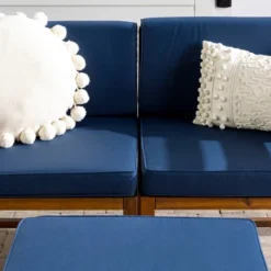 3pc Modular Acacia Wood Patio Chat Set With Cushions - Saracina Home -Saracina Home Shop GUEST 774d8c79 0a90 40ac b4a8 7f5728c3bc02