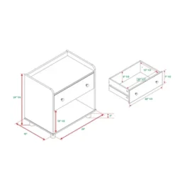 Katie Transitional Tray Top 1 Drawer Solid Wood Nightstand Caramel - Saracina Home -Saracina Home Shop GUEST 785db332 35f5 446d a3aa c265acc38674