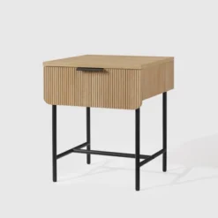 Modern Reeded 1 Drawer Side Table - Saracina Home -Saracina Home Shop GUEST 78d03fb1 5d5d 49fe b94e 5288da9b8868