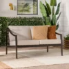 Saracina Home Mid-Century Modern Slatted Acacia Outdoor Bench With Cushions -Saracina Home Shop GUEST 7998500f a8a6 4991 bffc d371e4bb253f