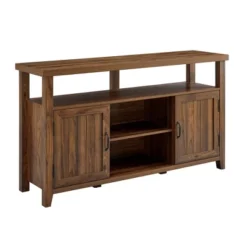 Modern Farmhouse Highboy Double Grooved Door TV Stand For TVs Up To 65" - Saracina Home -Saracina Home Shop GUEST 7ac3442f 0942 41cf 97c5 97eb551f042c
