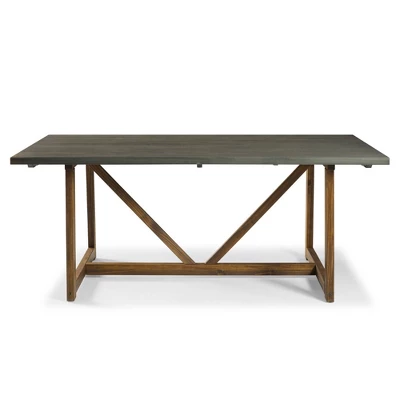 72" Solid Wood Trestle Dining Table - Saracina Home 3 72" Solid Wood Trestle Dining Table - Saracina Home