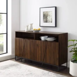 58" 4 Door Contemporary Storage Console Sideboard - Saracina Home -Saracina Home Shop GUEST 7eb113d1 2ff7 4149 a1e8 9e32873d72de