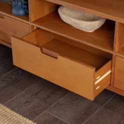 Cara 3 Drawer Mid-Century Modern 3 Drawer TV Stand For TVs Up To 80" - Saracina Home -Saracina Home Shop GUEST 8201f05f 5099 4fe4 a629 d34231b717fb