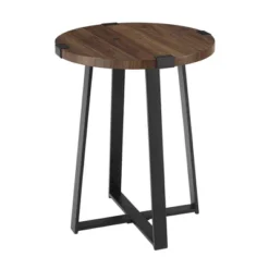 Wrightson Urban Industrial Faux Wrap Leg Round Side Table - Saracina Home -Saracina Home Shop GUEST 85175990 d6ce 4a98 b921 b0ae1f64a193