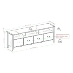 4 Drawer Farmhouse TV Stand For TVs Up To 80" - Saracina Home -Saracina Home Shop GUEST 86b7747c 520b 4675 8fad b6d25c46f504