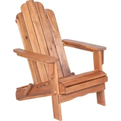 Genovia Transitional Acacia Wood Outdoor Adirondack Chair - Saracina Home -Saracina Home Shop GUEST 875c26a2 0367 4610 b020 303b01c3ed6c