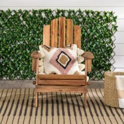 Genovia Transitional Acacia Wood Outdoor Adirondack Chair - Saracina Home -Saracina Home Shop GUEST 87cd2c5d 9dff 4388 b71b 965f4524eacf