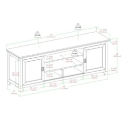 Sliding Door Transitional Wood Storage TV Stand For TVs Up To 80" Black - Saracina Home -Saracina Home Shop GUEST 87dc99da 9cd9 4c7c b2ee 73b6452dac43