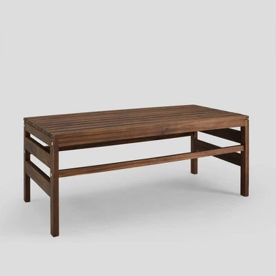 Outdoor Acacia Wood Slatted Coffee Table - Saracina Home 15 Outdoor Acacia Wood Slatted Coffee Table - Saracina Home - Image 13