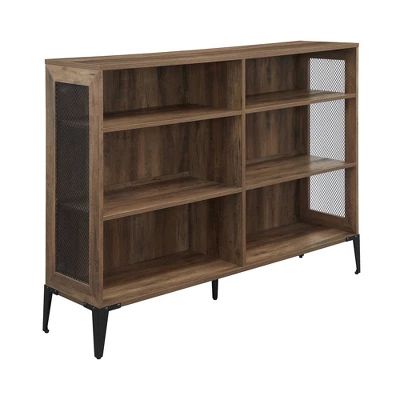 40.25" Grevaldi Urban Industrial Mesh Side Horizontal Bookshelf - Saracina Home 8 40.25" Grevaldi Urban Industrial Mesh Side Horizontal Bookshelf - Saracina Home - Image 6