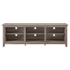 Transitional 6 Cubby Wood Open Storage Wood TV Stand For TVs Up To 80"- Saracina Home -Saracina Home Shop GUEST 8dce3bb7 2788 4970 a5b6 b99a90dd62ca