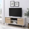 Modern 2 Door TV Stand For TVs Up To 65" Solid White/Coastal Oak/White - Saracina Home -Saracina Home Shop GUEST 8dd4d892 d616 4327 bf3e f3b05ccd042d