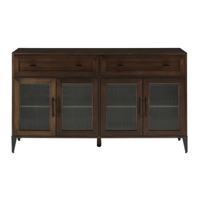 4 Door Reeded Glass Storage Sideboard - Saracina Home 9 4 Door Reeded Glass Storage Sideboard - Saracina Home - Image 7