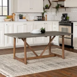 72" Solid Wood Trestle Dining Table - Saracina Home 10 72" Solid Wood Trestle Dining Table - Saracina Home -Saracina Home Shop GUEST 8fbc3eac 495c 473c a8bb 820001872494