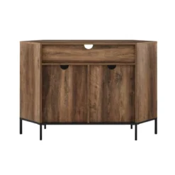 Atticus Modern Farmhouse 2 Door Corner TV Stand For TVs Up To 55" Rustic Oak - Saracina Home -Saracina Home Shop GUEST 900f6adf 45c0 46b7 af93 6ba1b19d3f99