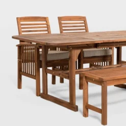 Ravenscroft 4pc Extendable Acacia Wood Outdoor Dining Set - Saracina Home 13 Ravenscroft 4pc Extendable Acacia Wood Outdoor Dining Set - Saracina Home -Saracina Home Shop GUEST 9093e35d 2049 4ddb a85b 14254399b8d2