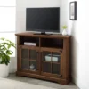 Avalene Rustic Farmhouse Corner TV Stand For TVs Up To 50" Natural Walnut - Saracina Home -Saracina Home Shop GUEST 90f5bb2d 0d2e 46d1 ac2b 792eba51d9dc