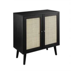 Modern Boho Wood And Rattan 2 Door Accent Cabinet - Saracina Home -Saracina Home Shop GUEST 9280fbd2 642c 487d afa3 f8d704147a63