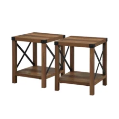 Set Of 2 Sophie Rustic Farmhouse X Frame Side Tables - Saracina Home -Saracina Home Shop GUEST 94f15c68 b382 4925 90f4 ac7532c4c41e