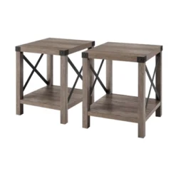 Set Of 2 Sophie Rustic Farmhouse X Frame Side Tables - Saracina Home -Saracina Home Shop GUEST 960bef5e 3c5c 4d02 b13f f506cb00d421